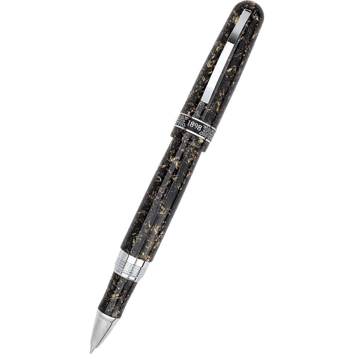 Conklin 1898 Collection Rollerball Pen - Solaris Black - Chrome Trim (Limited Edition) - Pen Boutique Ltd