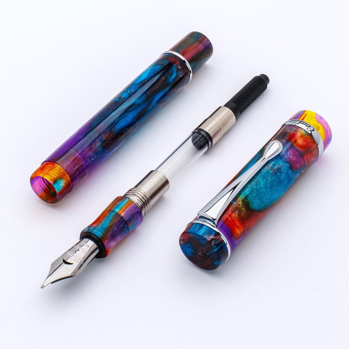 Conklin Duragraph Fountain Pen - Primary Manipulation 3.5 - Chrome Trim (Limited Edition)