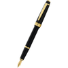 Cross Bailey Light Fountain Pen - Polished Black - Gold Trim - Pen Boutique Ltd