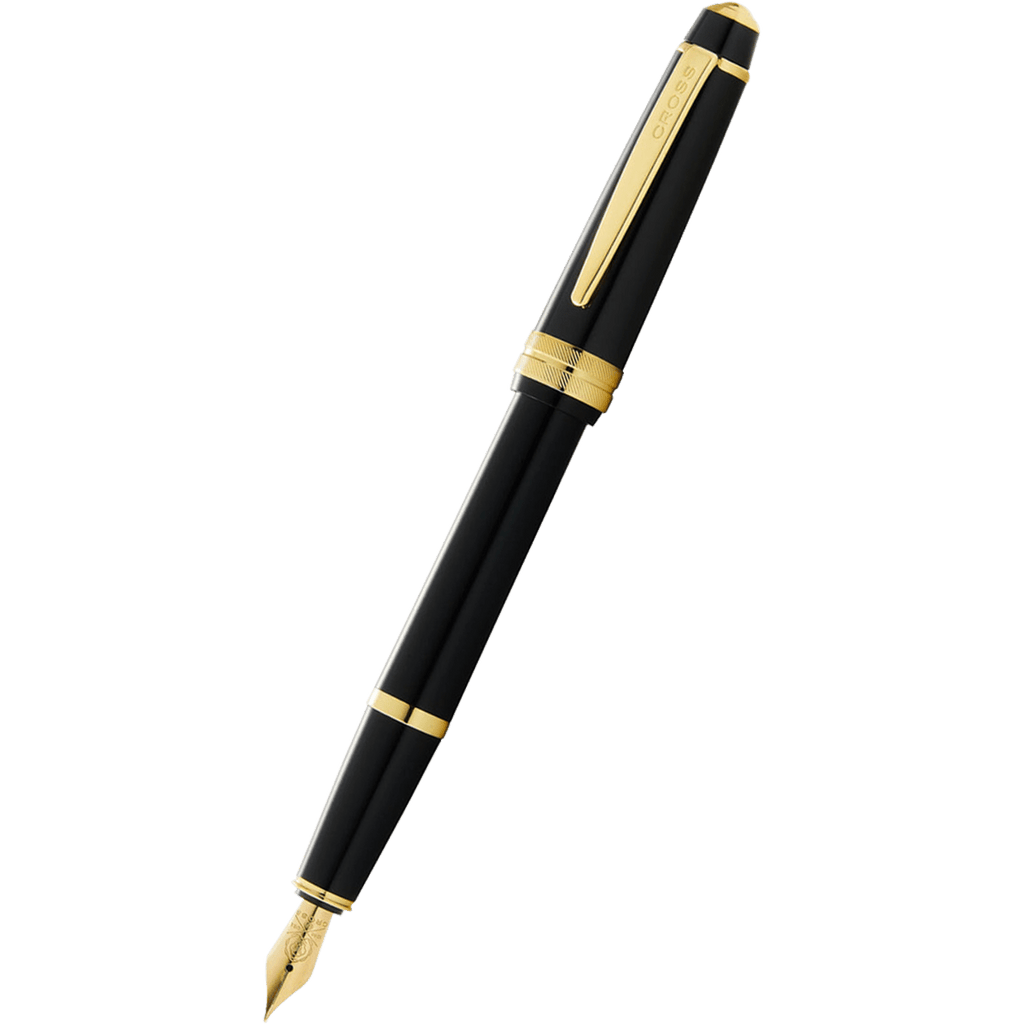 Cross Bailey Light Fountain Pen - Polished Black - Gold Trim - Pen Boutique Ltd