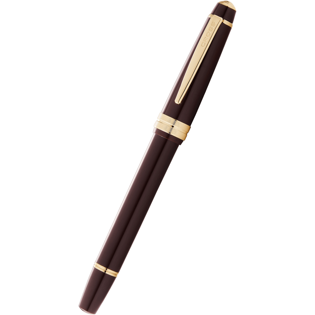 Cross Bailey Light Fountain Pen - Polished Burgundy - Gold Trim - Pen Boutique Ltd