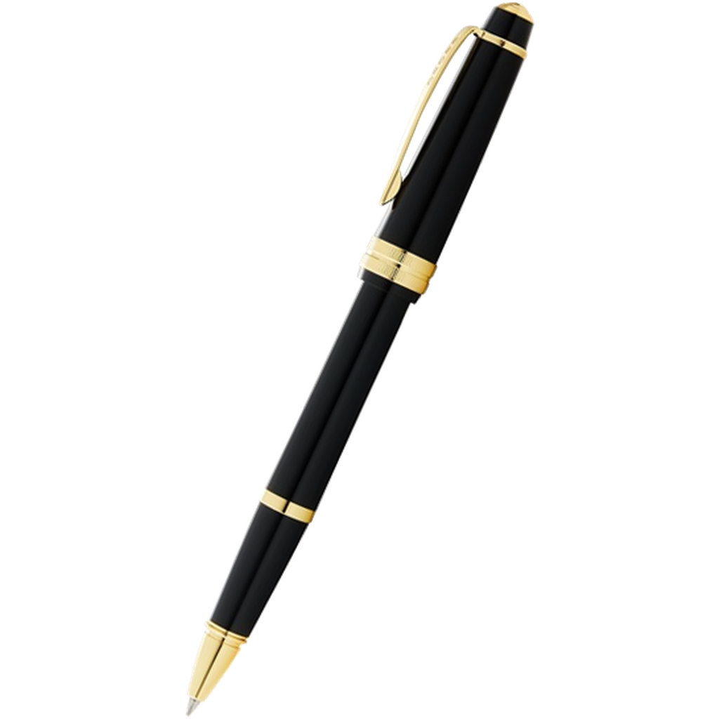 Cross Bailey Light Rollerball Pen - Black - Gold Trim-Pen Boutique Ltd