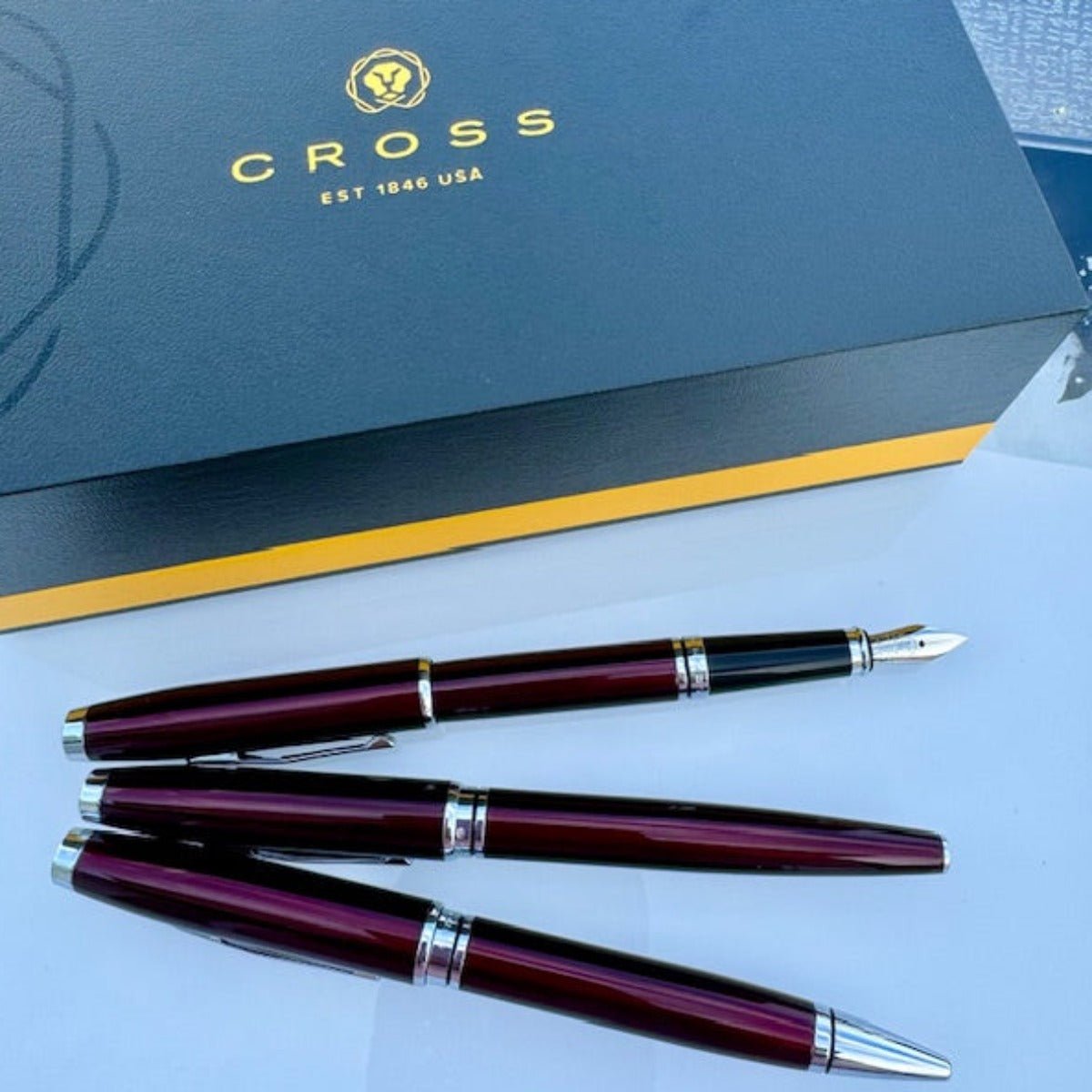 On Sale : Cross Coventry Gift Set - Red Lacquer (FP/RB/BP) - Pen Boutique Ltd
