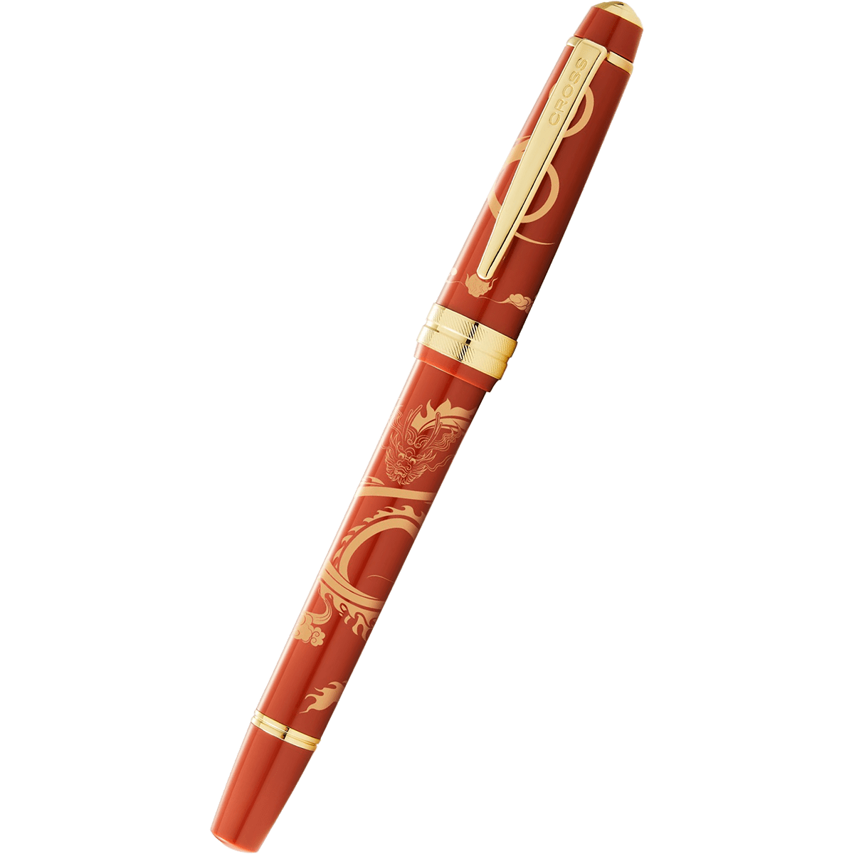 Cross Bailey Light - Year of the Dragon - Fountain Pen - Polished Amber Resin and Gold Tone - Pen Boutique Ltd