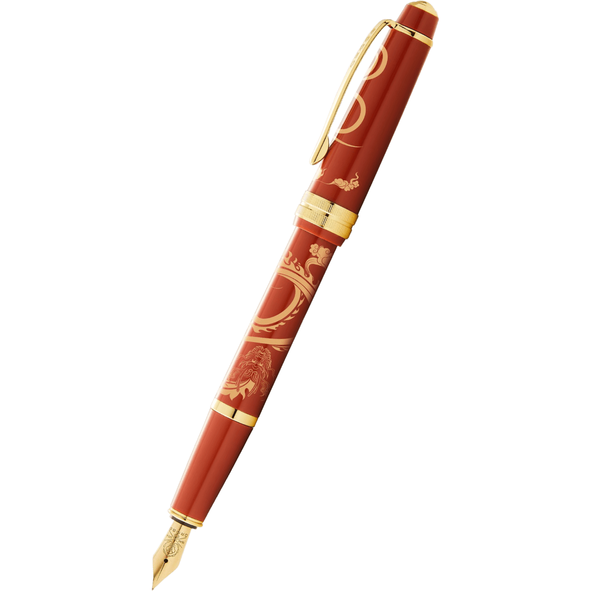 Cross Bailey Light - Year of the Dragon - Fountain Pen - Polished Amber Resin and Gold Tone - Pen Boutique Ltd
