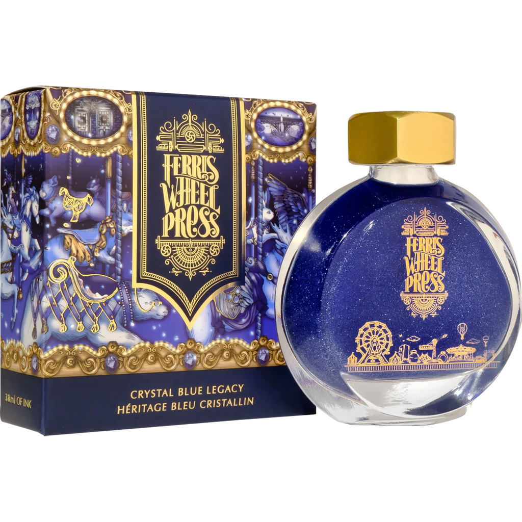 Ferris Wheel Press Ink Bottle - Crystal Blue Legacy - 38ml - Pen Boutique Ltd