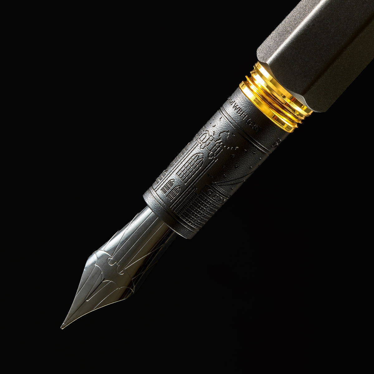 Ferris Wheel Press x Batman Marquise Fountain Pen & 38ml Ink Set - Shadows Over Gotham - Pen Boutique Ltd