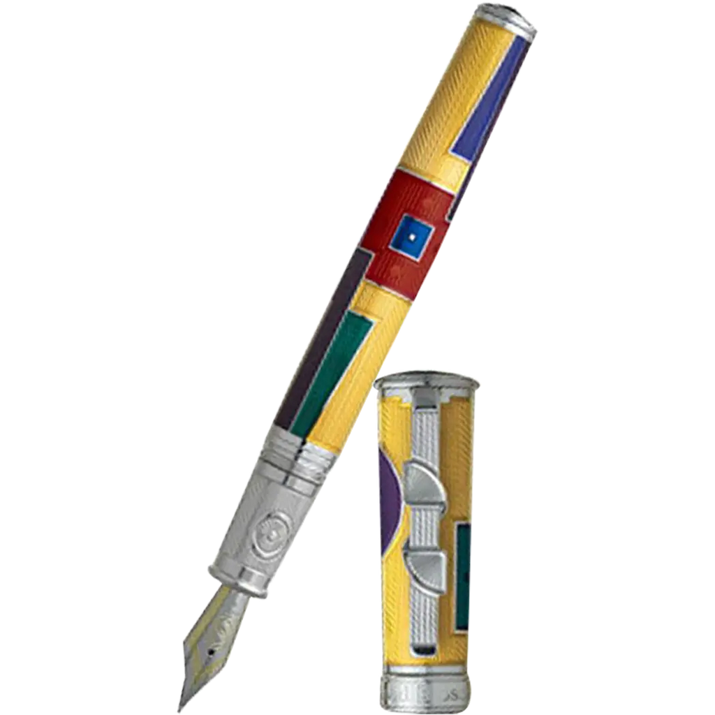 David Oscarson 15th Anniversary American Art Deco Yellow Fountain Pen-Pen Boutique Ltd