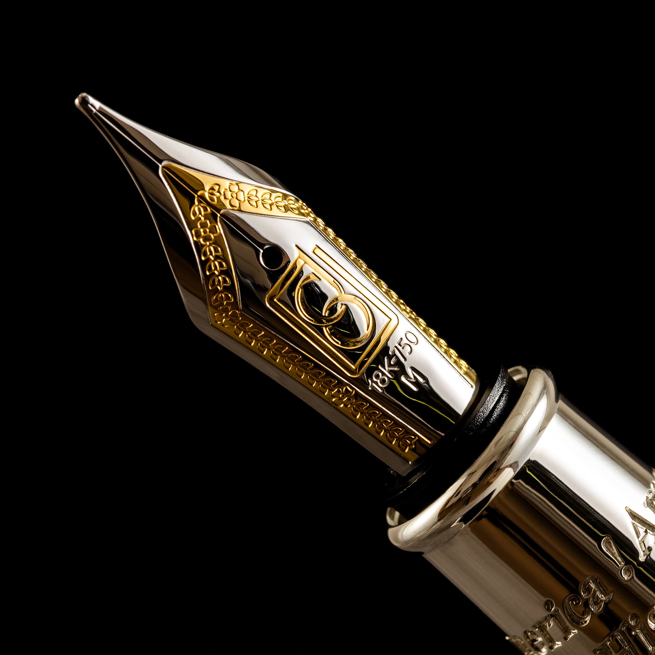 David Oscarson America The Beautiful Fountain Pen - Sapphire - Silver Trim (Limited Edition) - Pen Boutique Ltd