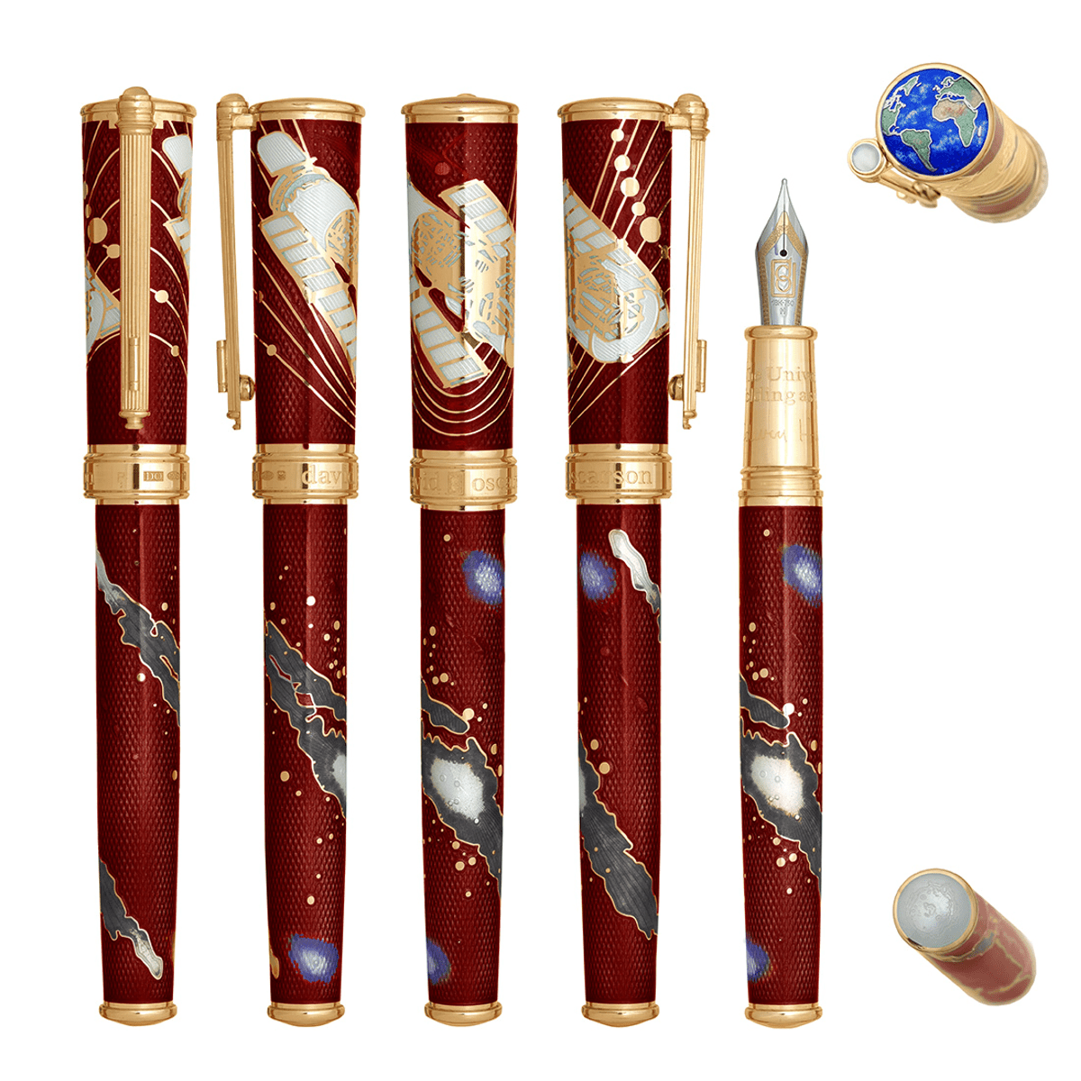 David Oscarson Edwin Hubble Fountain Pen - Infrared - Pen Boutique Ltd