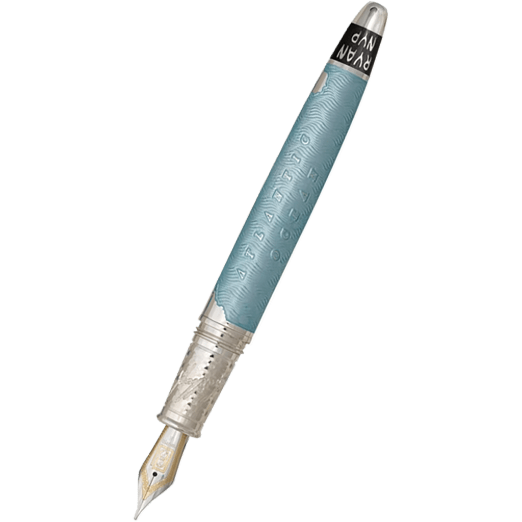 David Oscarson Spirit of St. Louis Fountain Pen - Charles Lindbergh Sky Blue - Pen Boutique Ltd
