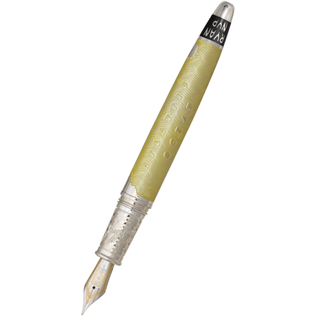 David Oscarson Spirit of St. Louis Fountain Pen - Charles Lindbergh Sunburst - Pen Boutique Ltd