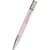 David Oscarson’s Sterling Silver Guilloche and Hard Enamel Ballpoint Pen Pink-White-Pen Boutique Ltd