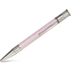 David Oscarson’s Sterling Silver Guilloche and Hard Enamel Ballpoint Pen Pink-White-Pen Boutique Ltd