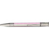 David Oscarson’s Sterling Silver Guilloche and Hard Enamel Ballpoint Pen Pink-White-Pen Boutique Ltd