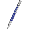 David Oscarson’s Sterling Silver Guilloche and Hard Enamel Ballpoint Pen Sapphire Blue-Pen Boutique Ltd