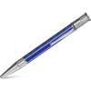 David Oscarson’s Sterling Silver Guilloche and Hard Enamel Ballpoint Pen Sapphire Blue-Pen Boutique Ltd