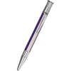 David Oscarson’s Sterling Silver Guilloche and Hard Enamel Ballpoint Pen Violet-White-Pen Boutique Ltd