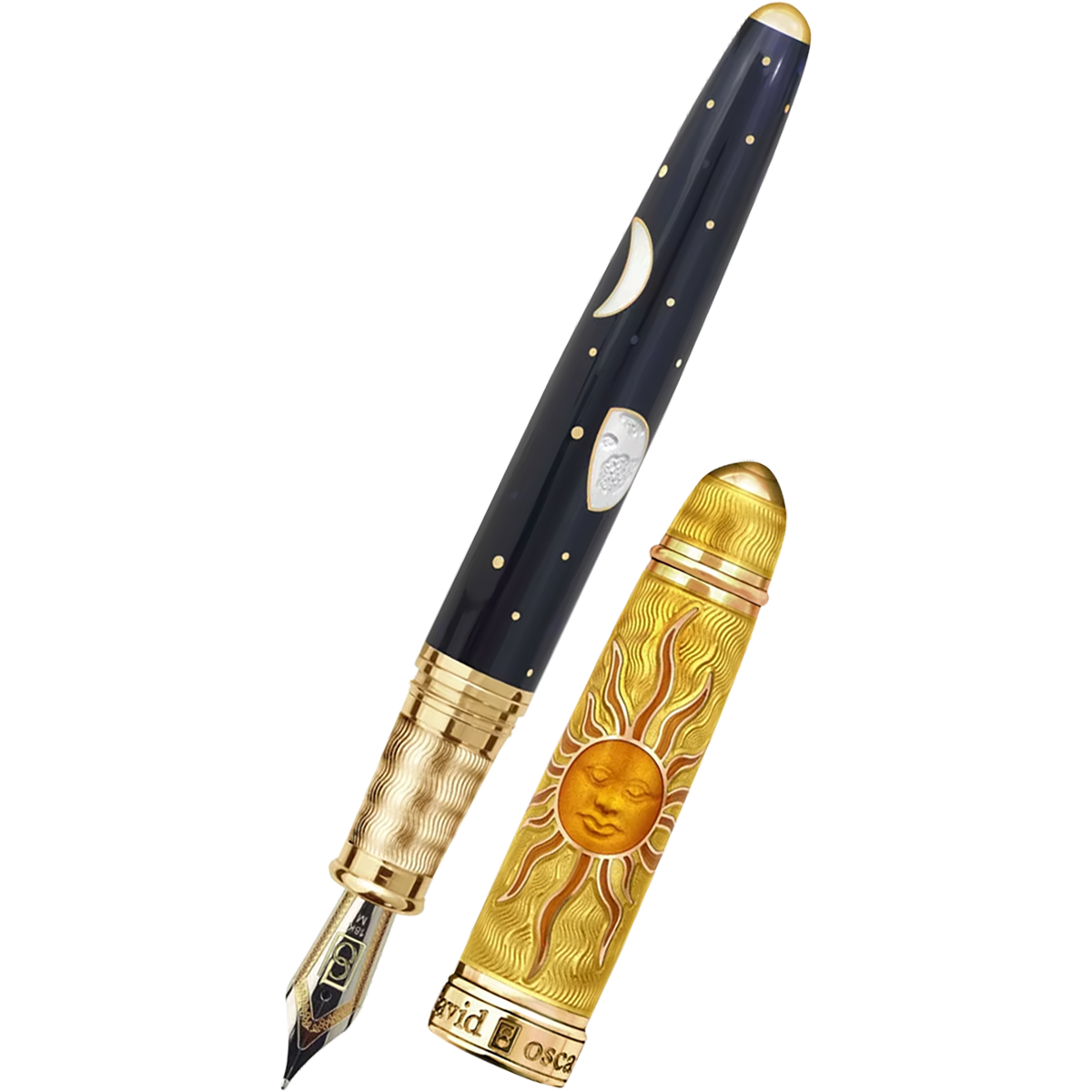 David Oscarson Celestial Fountain Pen - Limited Edition - Golden Yellow Blazing Saffron-Pen Boutique Ltd