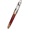 David Oscarson Deus Regit Rollerball Pen - Red - Gold Trim - Pen Boutique Ltd