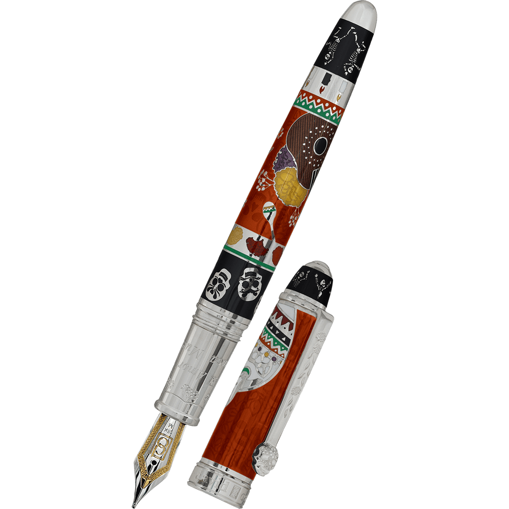 David Oscarson Dia De Los Muertos Fountain Pen - Limited Edition - Naranja (Orange) - Pen Boutique Ltd