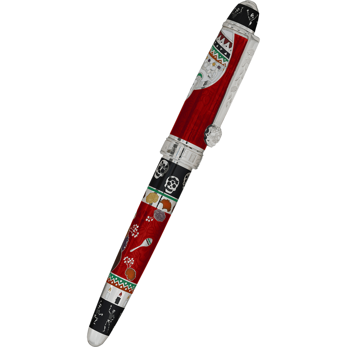 David Oscarson Dia De Los Muertos Fountain Pen - Limited Edition - Rojo (Red) - Pen Boutique Ltd