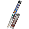 David Oscarson Ellis Island Fountain Pen - Ruby Red - Silver Trim - Pen Boutique Ltd