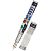 David Oscarson Ellis Island Fountain Pen - White - Silver Trim - Pen Boutique Ltd