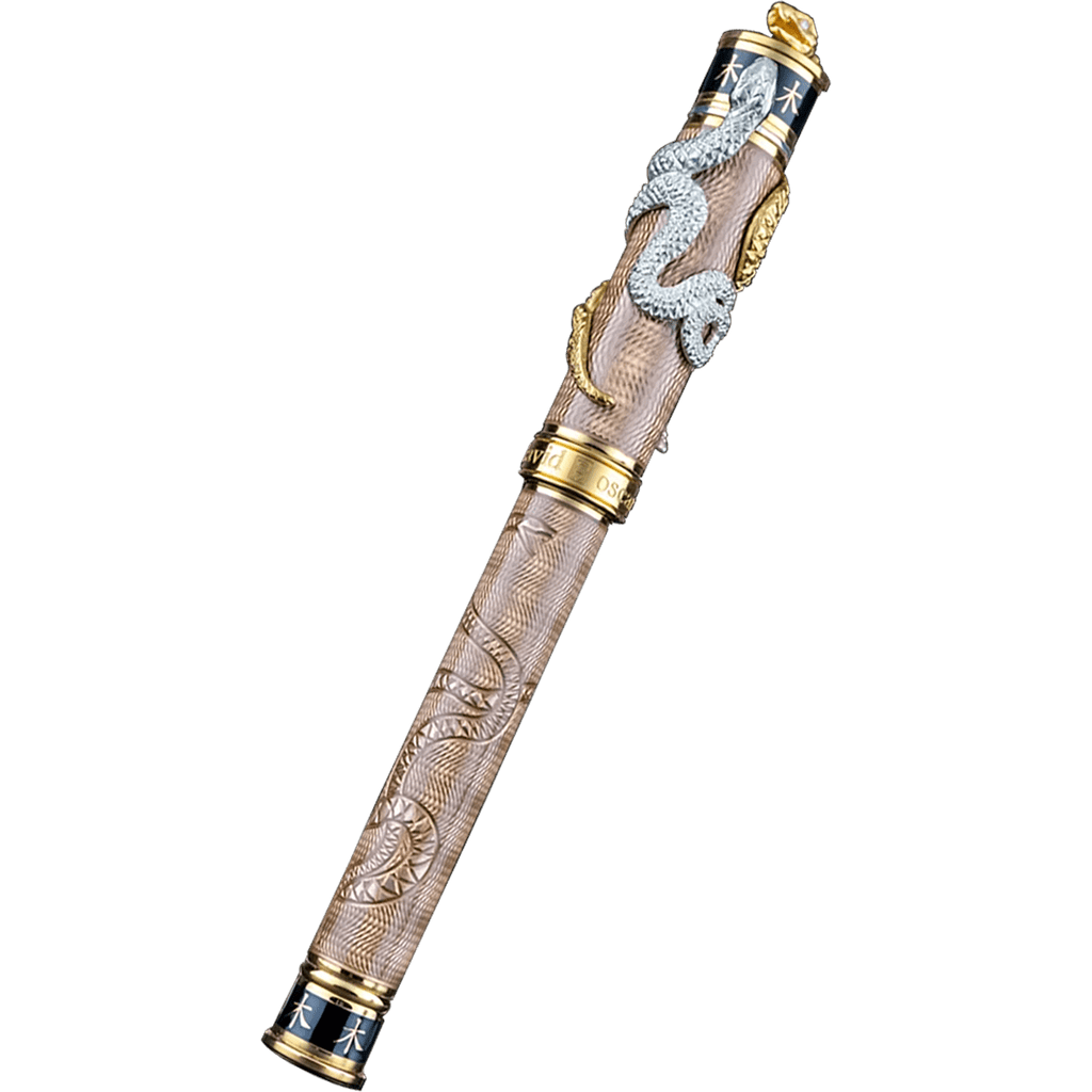 David Oscarson Green Wood Snake Fountain Pen - Copper Bronze (Limited Edition) - Pen Boutique Ltd