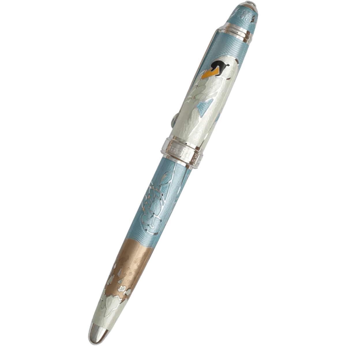 David Oscarson Hans Christian Andersen Fountain Pen - Azure Copper White - Pen Boutique Ltd