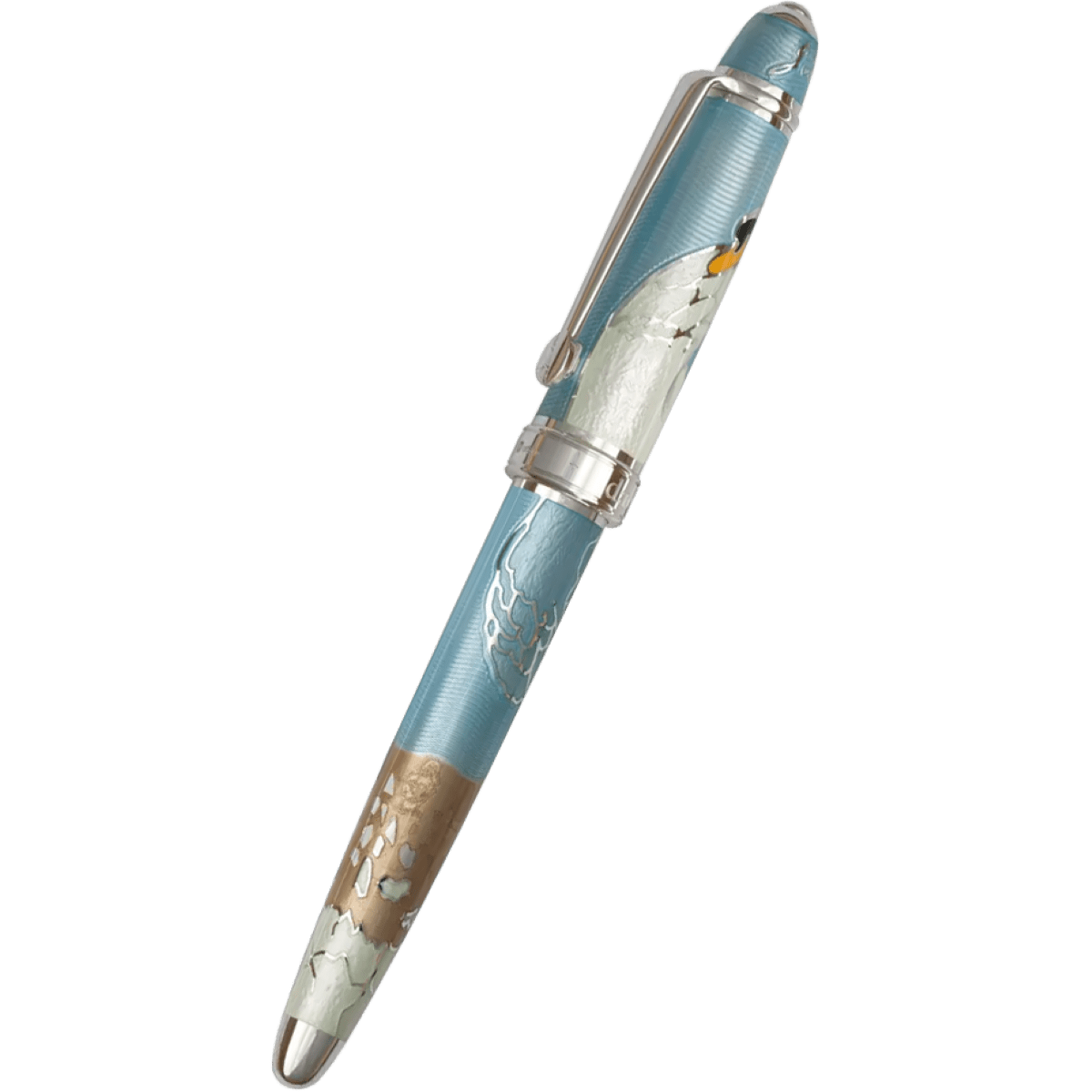 David Oscarson Hans Christian Andersen Fountain Pen - Azure Copper White - Pen Boutique Ltd