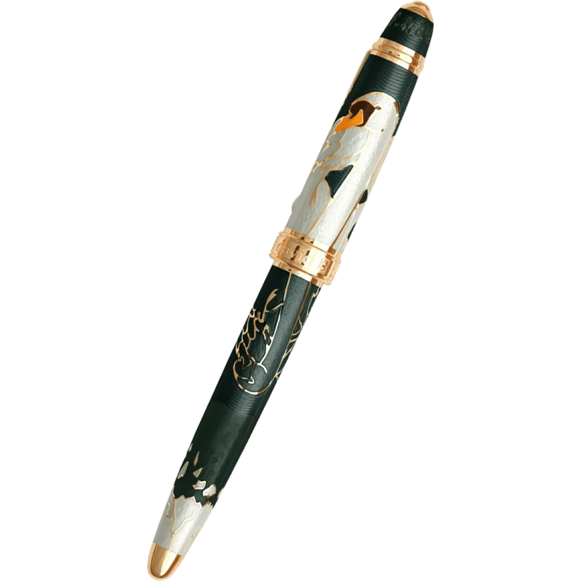 David Oscarson Hans Christian Andersen Fountain Pen - Black White Gold - Pen Boutique Ltd