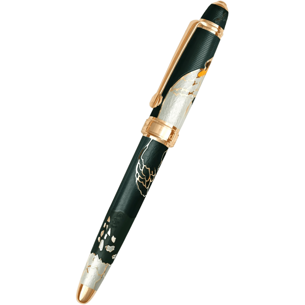 David Oscarson Hans Christian Andersen Fountain Pen - Black White Gold - Pen Boutique Ltd