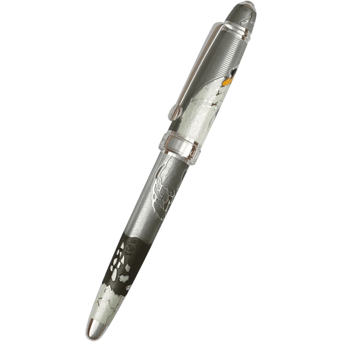 David Oscarson Hans Christian Andersen Fountain Pen - Grey Black White - Pen Boutique Ltd