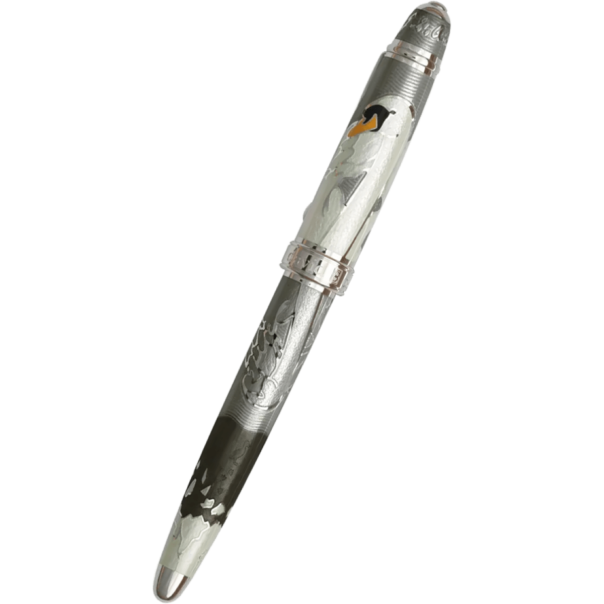 David Oscarson Hans Christian Andersen Fountain Pen - Grey Black White - Pen Boutique Ltd