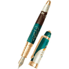 David Oscarson Hans Christian Andersen Fountain Pen - Teal Coffee White Gold - Pen Boutique Ltd