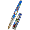 David Oscarson Harlequin Fountain Pen - Sapphire Blue - Pen Boutique Ltd