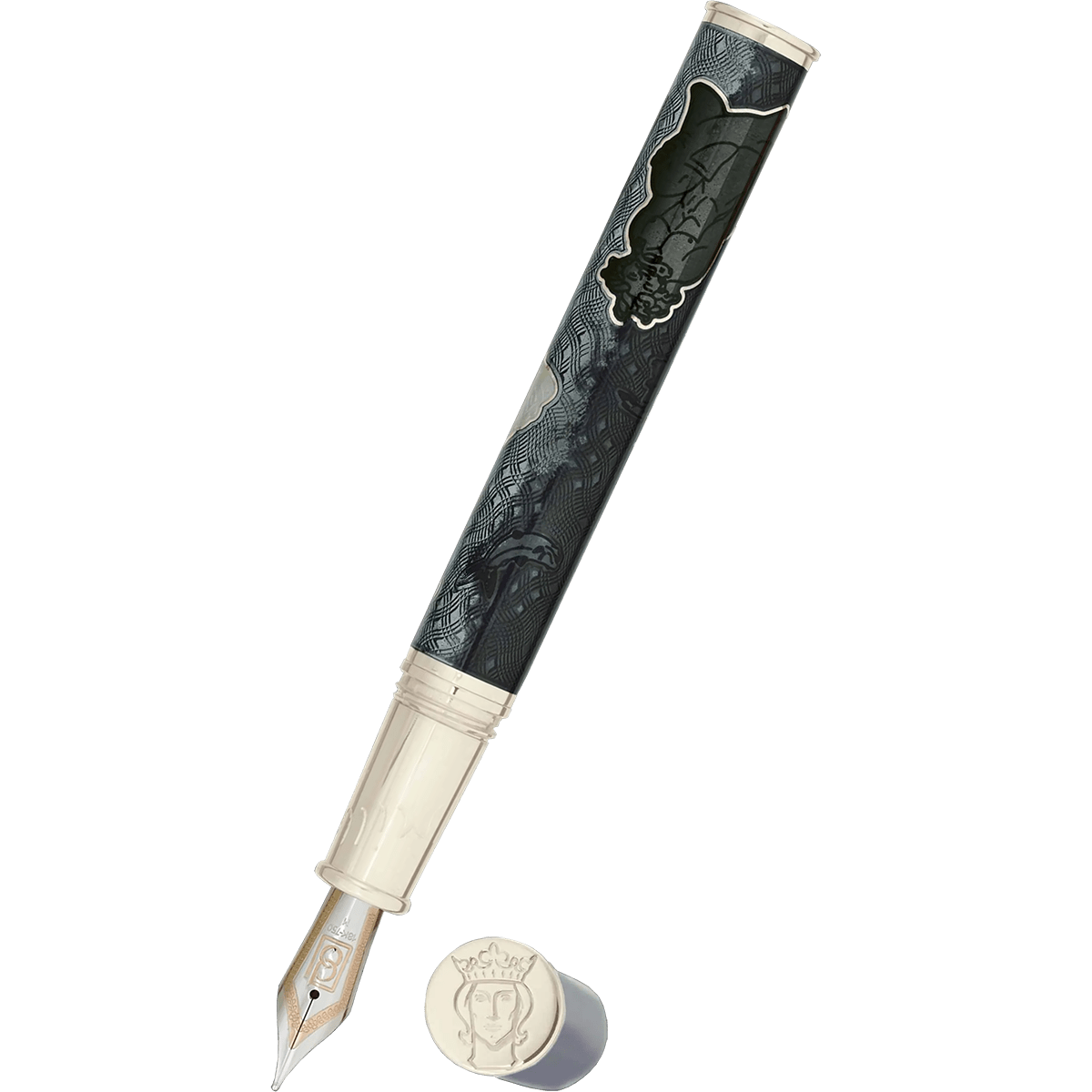 David Oscarson Marriage of the Waters Fountain Pen - Grey - Pen Boutique Ltd
