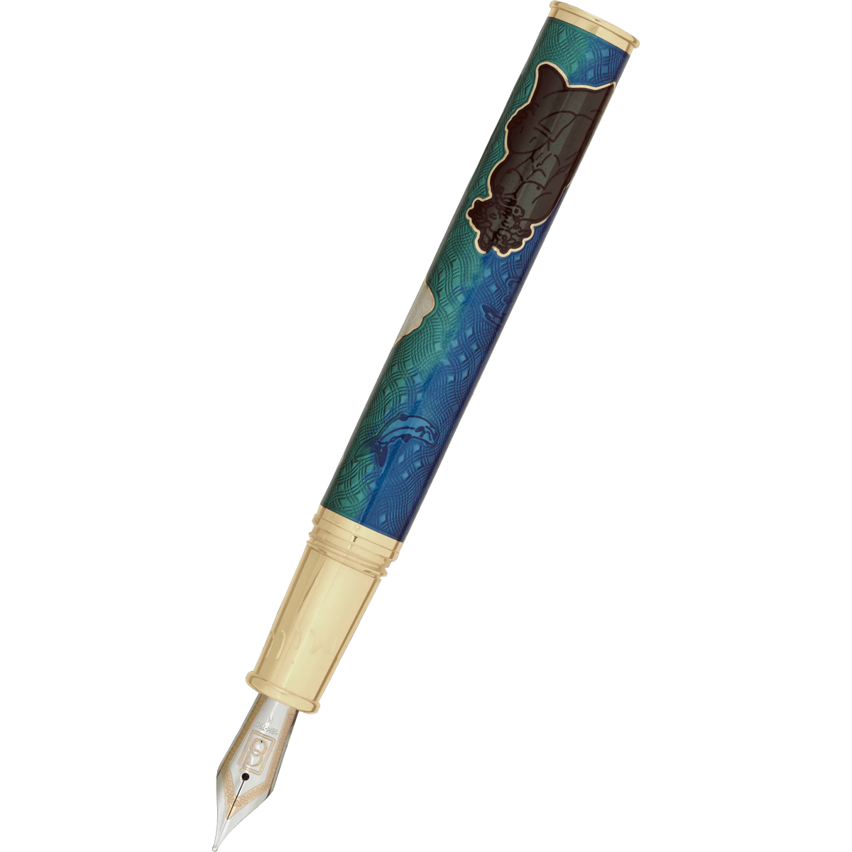 David Oscarson Marriage of the Waters Fountain Pen - Teal - Pen Boutique Ltd