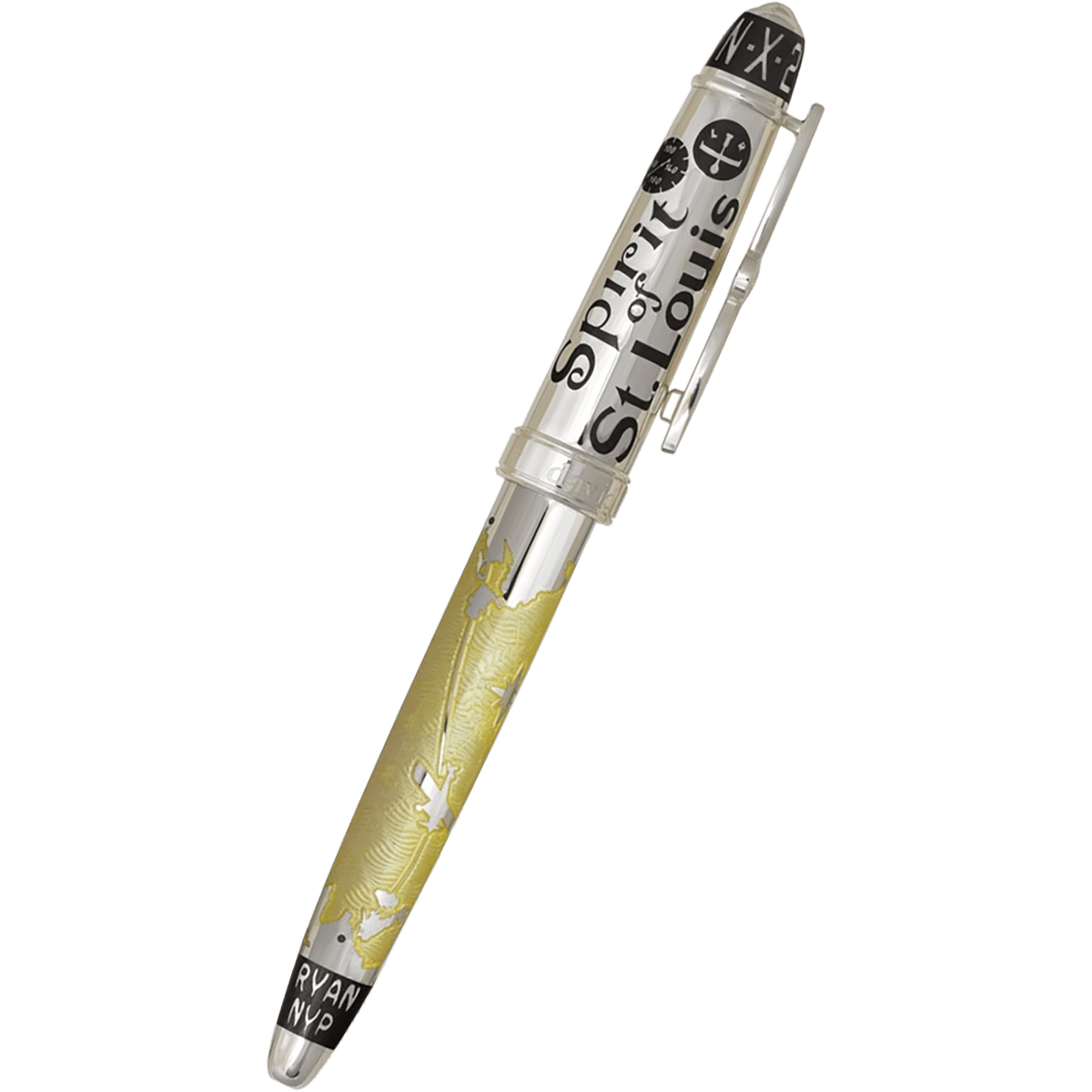 David Oscarson Spirit of St. Louis Rollerball Pen - Charles Lindbergh Sunburst - Pen Boutique Ltd