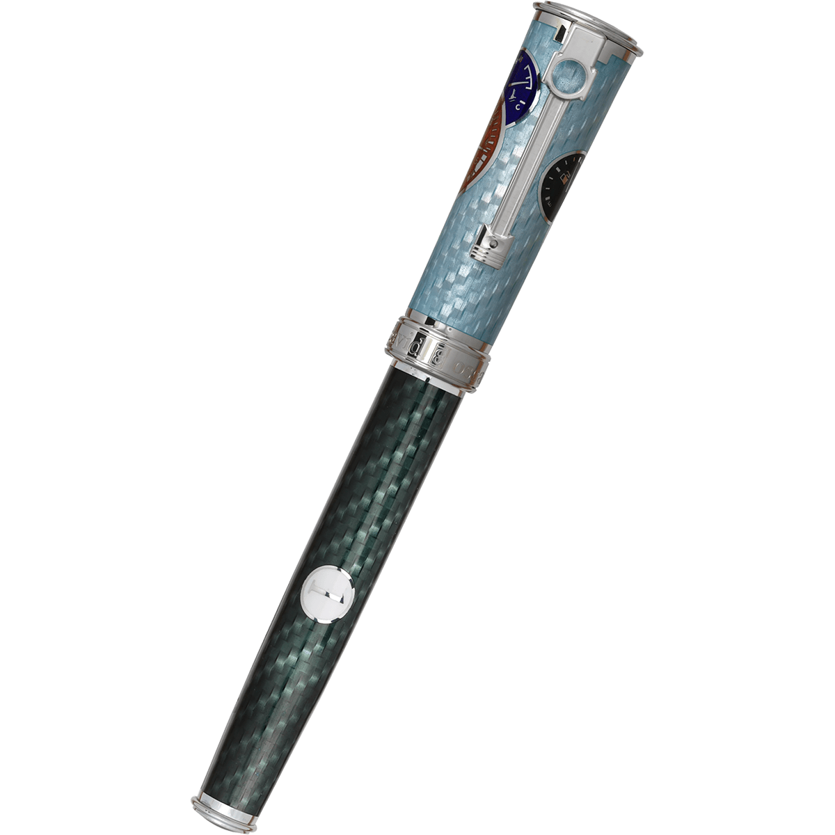 David Oscarson Take It To The Limit Fountain Pen - Sky Blue Carbon - Pen Boutique Ltd