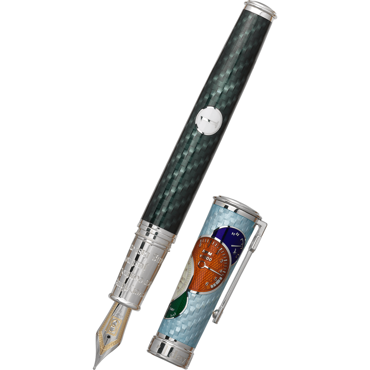 David Oscarson Take It To The Limit Fountain Pen - Sky Blue Carbon - Pen Boutique Ltd
