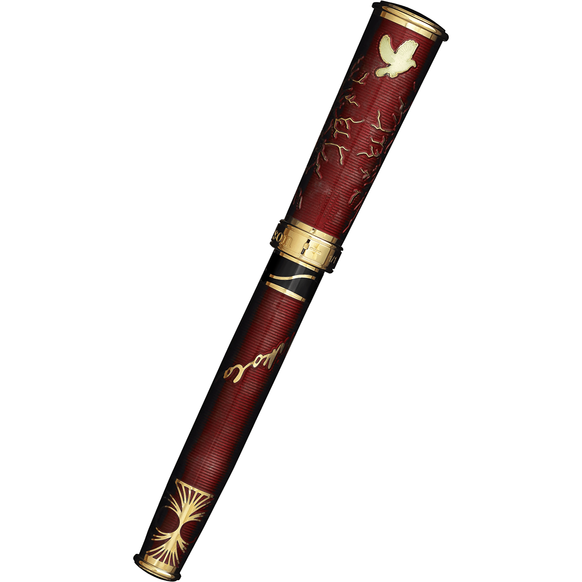 David Oscarson Tesla Fountain Pen - Translucent Red - Pen Boutique Ltd