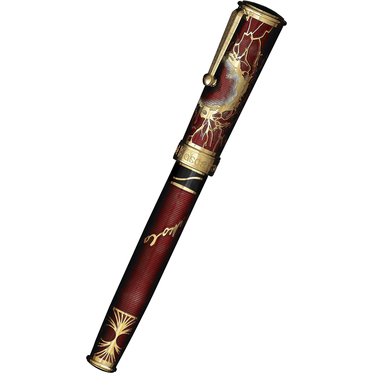 David Oscarson Tesla Fountain Pen - Translucent Red - Pen Boutique Ltd