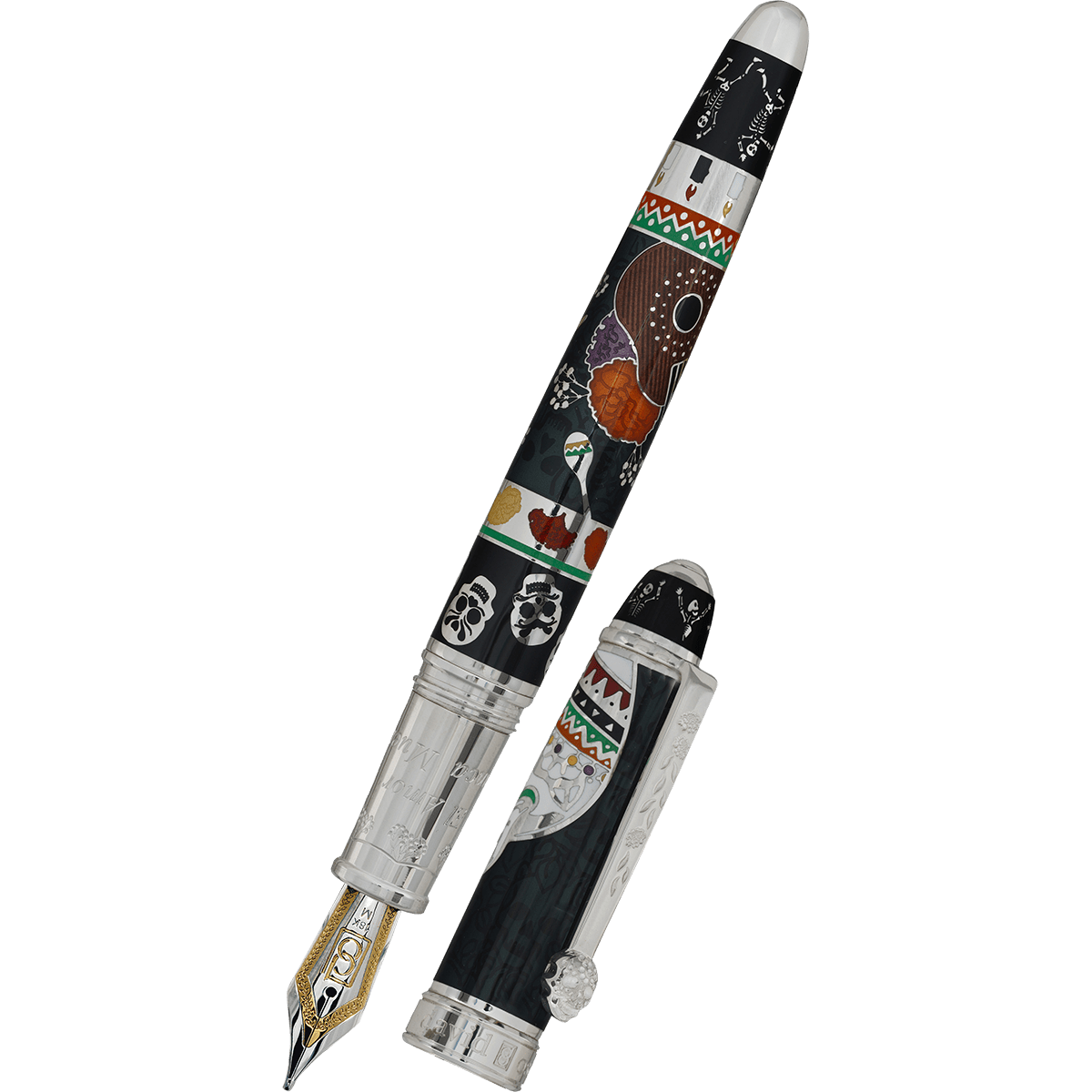 David Oscarson Dia De Los Muertos Fountain Pen - Limited Edition - Negro (Black) - Pen Boutique Ltd