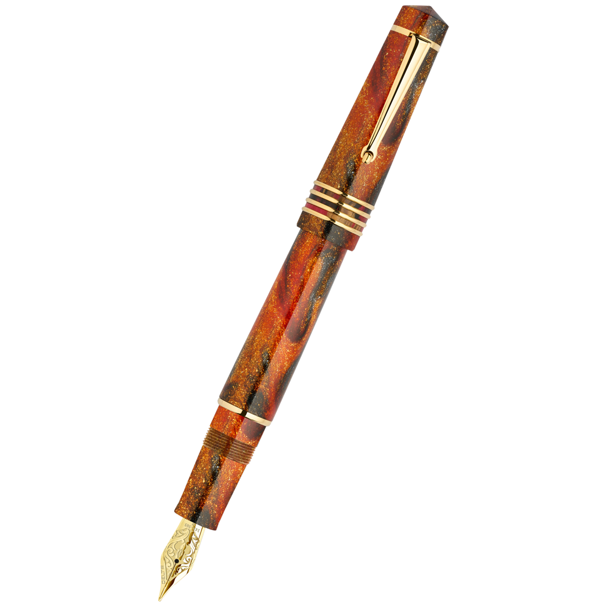 Delta DV Original Fountain Pen - Glow Up Oro "K" - 14K (Oversize)-Pen Boutique Ltd