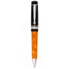 Delta DV Original Mini Ballpoint Pen – Black & Orange with Palladium Trim - Pen Boutique Ltd