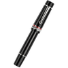 Delta Fountain Pen - DV Original - Black - Sterling Silver Trims - 14K (Oversize) - Pen Boutique Ltd
