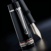 Delta Fountain Pen - DV Original - Black - Sterling Silver Trims - 14K (Oversize) - Pen Boutique Ltd