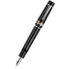 Delta Fountain Pen - DV Original - Black - Sterling Silver Trims - 14K (Oversize) - Pen Boutique Ltd